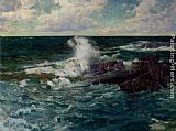 Peder Knudsen Breaking Waves painting